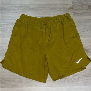 Nike Men's Mustard Yellow Athletic Shorts